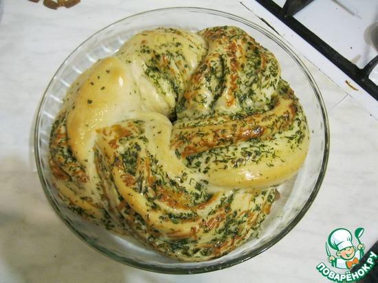 Хлеб чесночный с зеленью