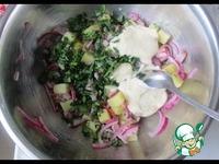 Картофельный салат с сельдью и сухариками ингредиенты