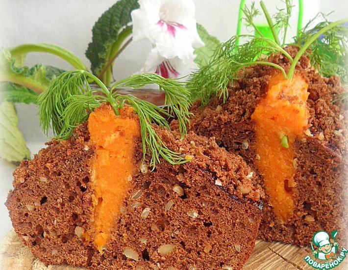Рецепт: Морковный кекс с соленой карамелью
