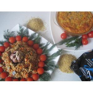 Плов с грибами и булгуром