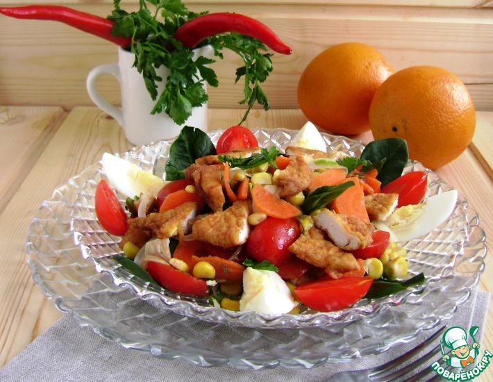 Рецепт: Салат с курицей «Весеннее настроение»