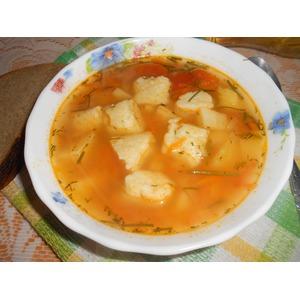 Овощной суп с пшенными клёцками