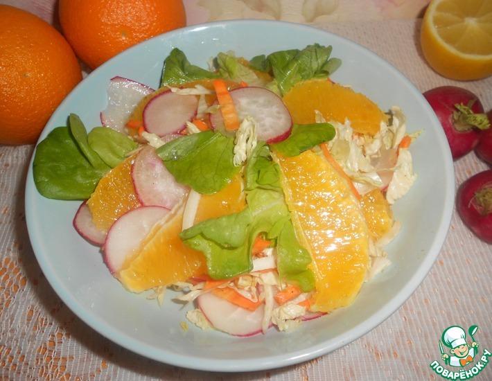 Рецепт: Салат с апельсинами