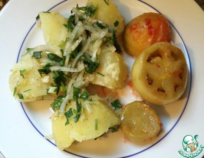 Рецепт: Картофель отварной по-деревенски