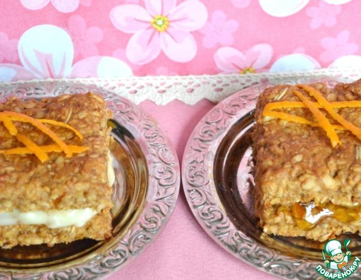 Рецепт: Печенье постное овсяно-апельсиновое