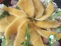 Салат с морепродуктами, авокадо и манго ингредиенты
