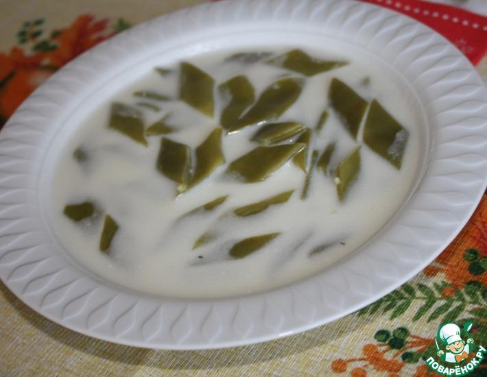 Рецепт: Суп с зеленой фасолью Подбываные лопаткы