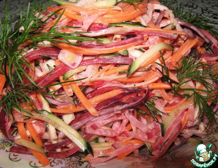 Рецепт: Салат Овощной переполох