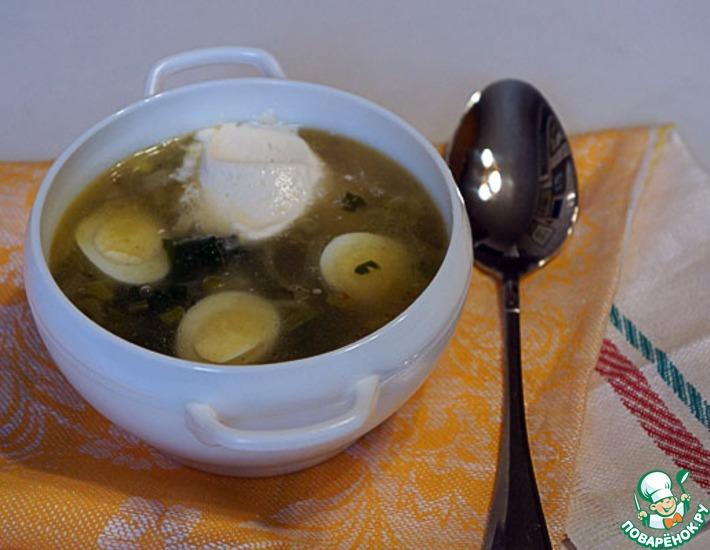 Рецепт: Суп Протаньер с крапивой