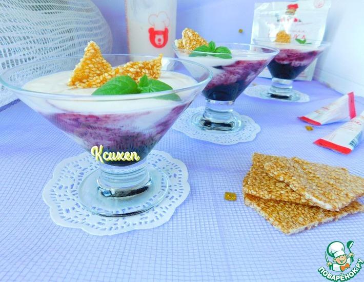 Рецепт: Десерт из ряженки с козинаками