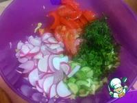 Овощной салат с курицей и заправкой ингредиенты