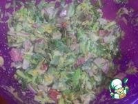 Овощной салат с курицей и заправкой ингредиенты
