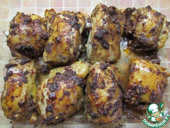 Куриные бедра, запеченные с аджикой по рецепту lakshmi-777 /recipes/show/126653/