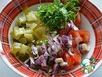 Салат с фасолью Ужин на даче ингредиенты
