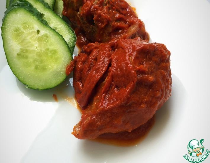 Рецепт: Диетическая горбуша в томатном соусе