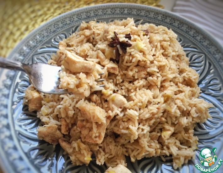 Рецепт: Куриная грудка с рисом на сыворотке