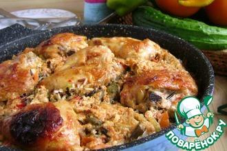 Рецепт: Ленивая сковорода с рисом и курицей