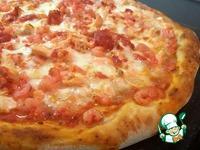 Пицца с лососем, креветками и сыром ингредиенты