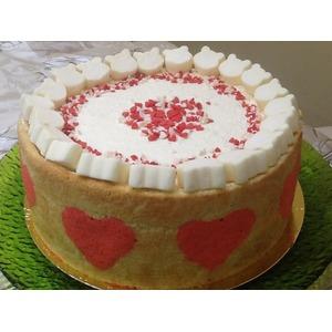 Торт-суфле Клубничное сердце