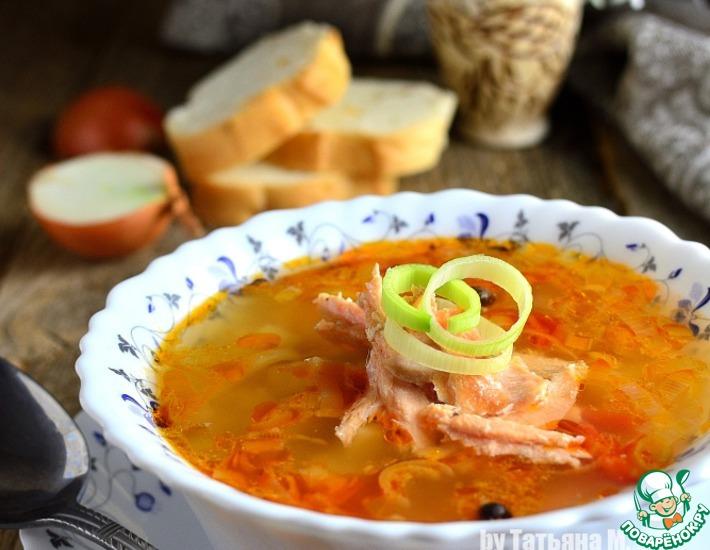 Рецепт: Суп из копченого лосося