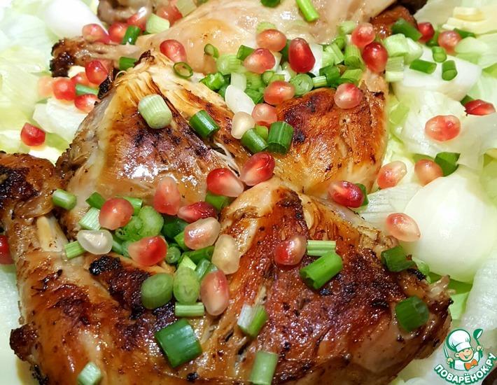 Рецепт: Окорочка цыплёнка в шашлычном маринаде