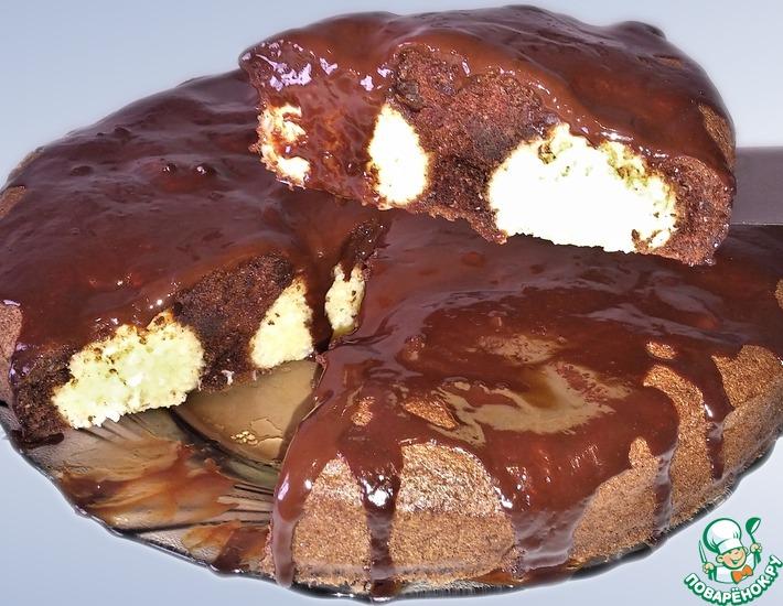 Рецепт: Шоколадный пирог Творожный горошек