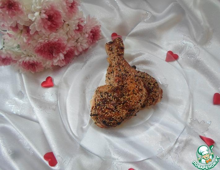 Рецепт: Куриные окорочка сметанно-кунжутные