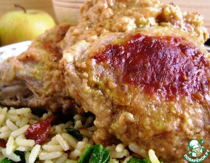 Рецепт: Пряный рис и курица в яблочном карри