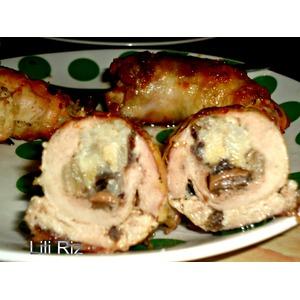 Рулетики куриные с рисово-грибной начинкой