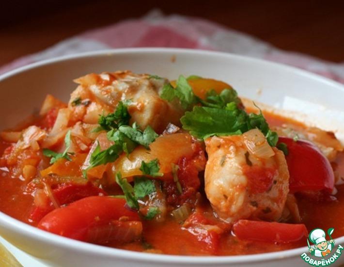 Рецепт: Дорадо в соусе с маринованными помидорами