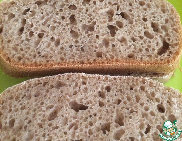 Рецепт: Цельнозерновой хлеб на закваске для ХП