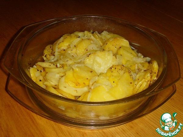 Жареный картофель с копченым салом в СВЧ (Демурия)