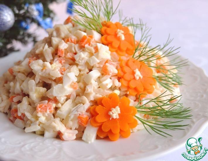 Рецепт: Теплый салат с кальмарами