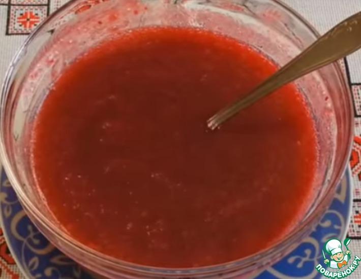 Рецепт: Томатно-малиновый соус к мясу