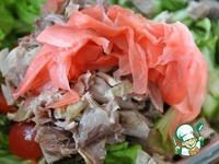 Японский салат с курицей и имбирем ингредиенты