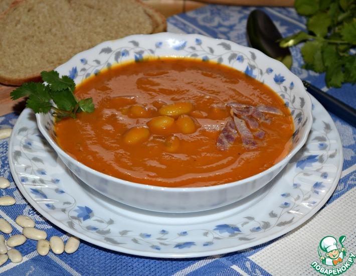 Рецепт: Морковный суп с фасолью
