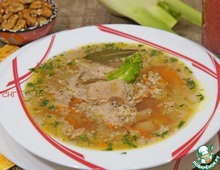 Рецепт: Суп со свининой и фенхелем