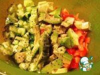 Гречневый салат с овощами и фетой ингредиенты