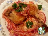 Курица и сметанный соус-салат ингредиенты