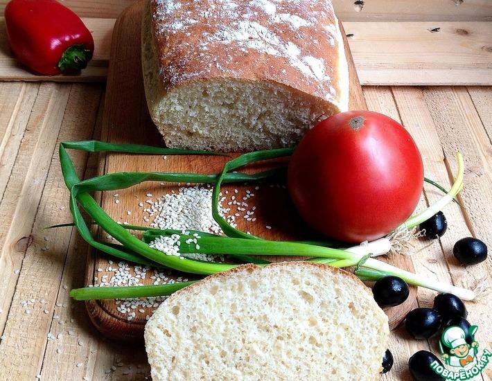 Рецепт: Белый хлеб Манный с кунжутом