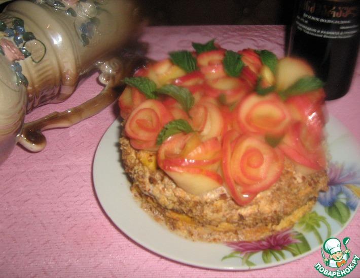 Рецепт: Тыквенный торт Букет роз