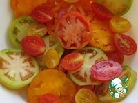 Салат из лука, томатов и слив ингредиенты