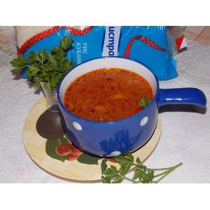 Томатно-рыбный суп с рисом