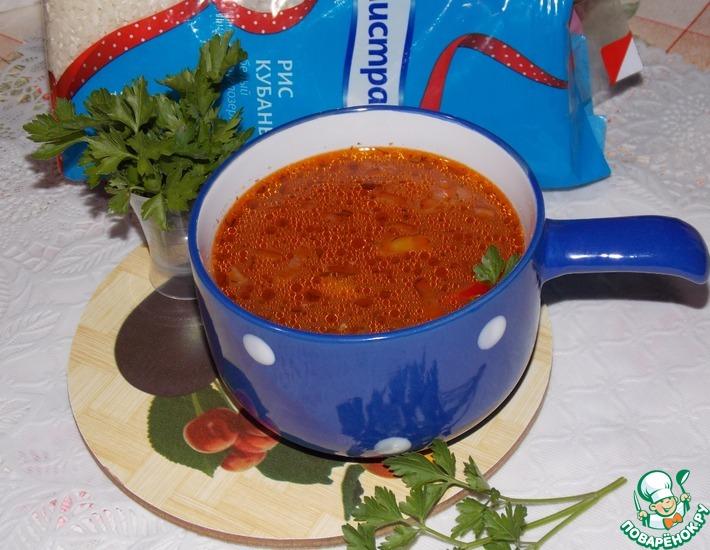 Рецепт: Томатно-рыбный суп с рисом