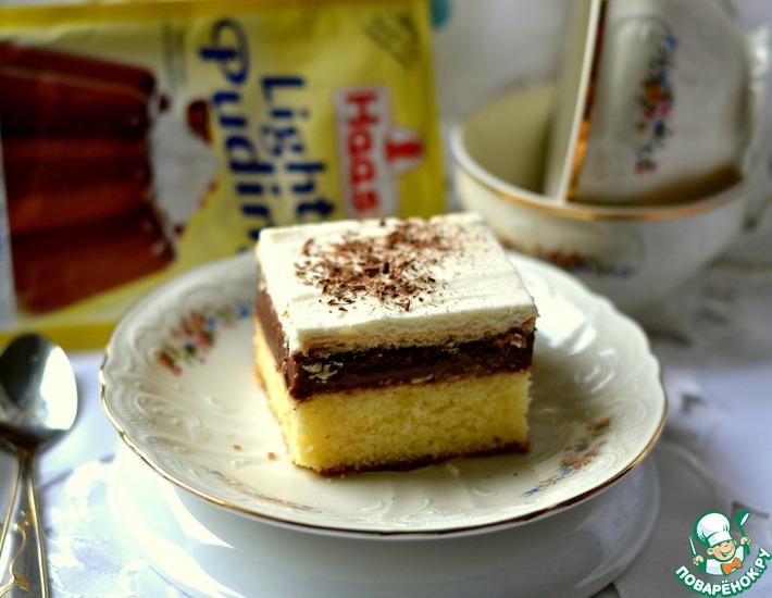 Рецепт: Десерт Словацкий колач с пудингом