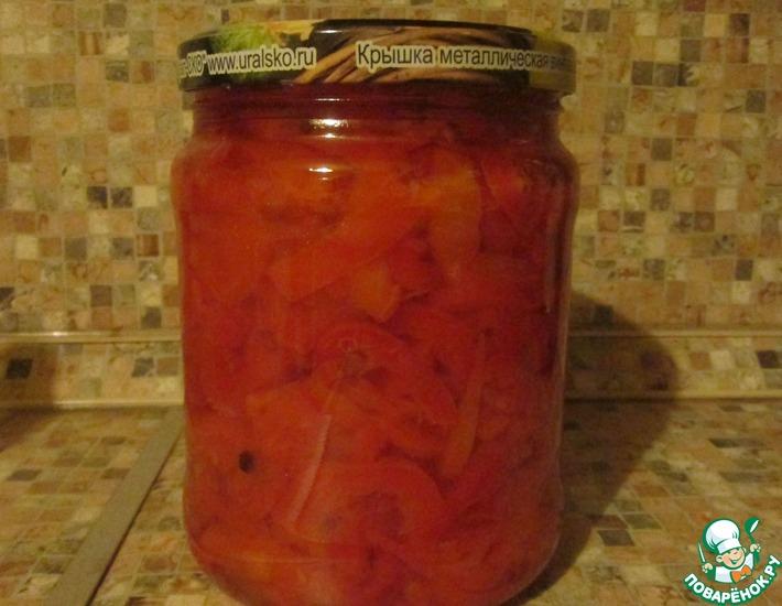 Рецепт: Маринованный болгарский перец для салата