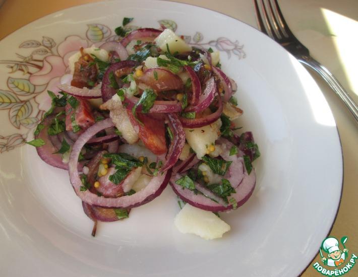 Рецепт: Немецкий картофельный салат с беконом