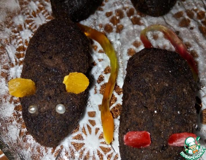 Рецепт: Пирожные Хэллоуинские мышки