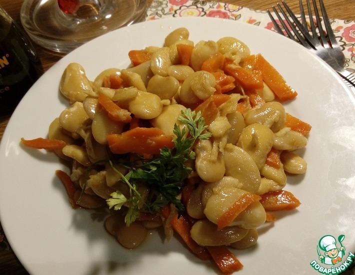 Рецепт: Салат из фасоли с морковью