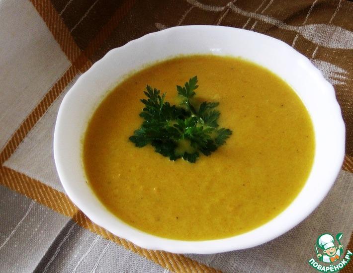 Рецепт: Морковный крем-суп с кориандром